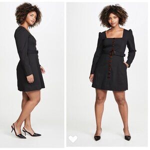 Nicholas Dress NWT Black Button Front Skater Mini Dress 8 New